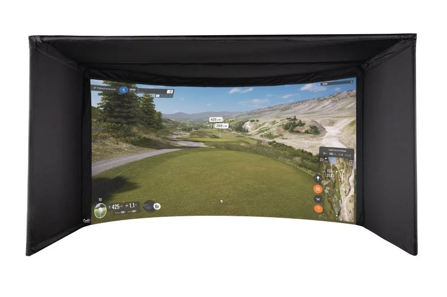 Curved Golf Simulator Enclosure Kit with Impact Screen