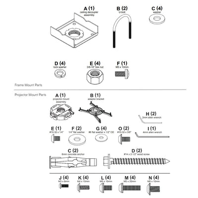 Frame-Mount Projector Mounting Kit