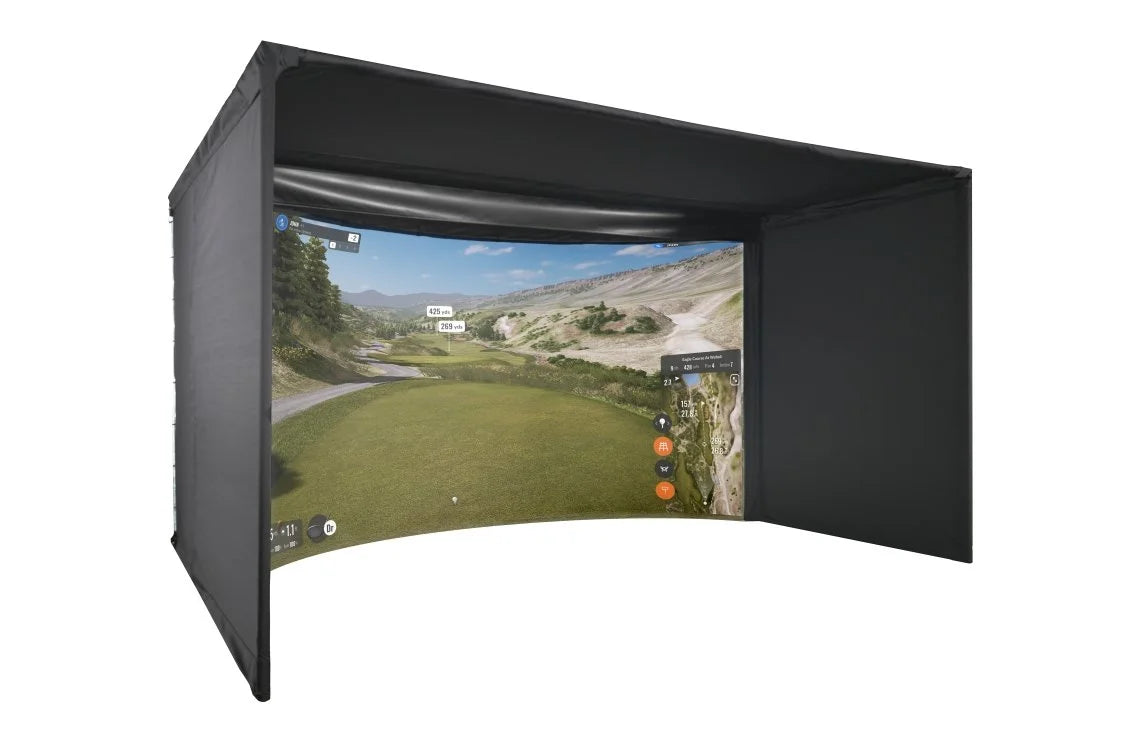 Curved Golf Simulator Enclosure Kit with Impact Screen