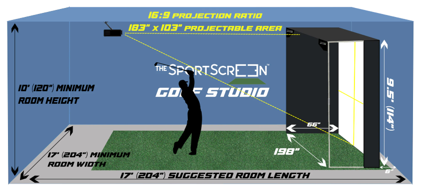 The SportScreen Parlour Series Golf Enclosure