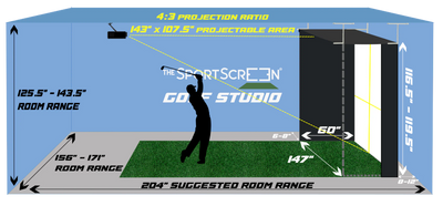 The SportScreen Vanish Series Retractable Golf Studio
