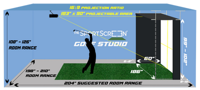 The SportScreen Vanish Series Retractable Golf Studio