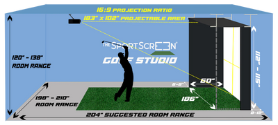 The SportScreen Vanish Series Retractable Golf Studio