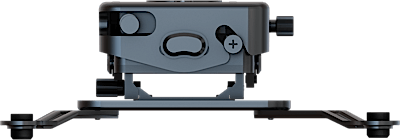 A gray, low-profile Flush-Mount Projector Mount (Pro-AV grade) featuring an adjustable plate and four extended arms for universal installation.
