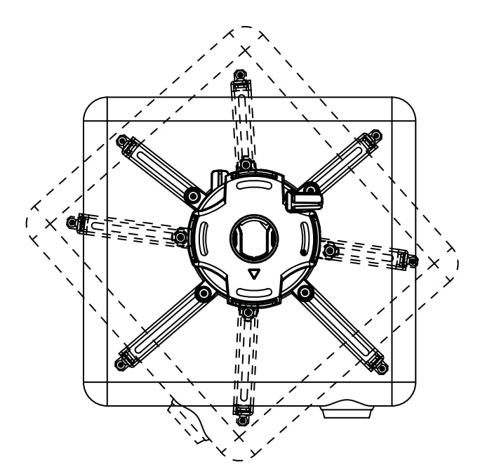 Flush-Mount Projector Mount (Pro-AV grade)